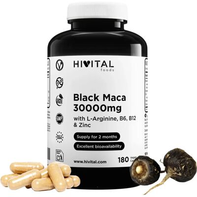 Hivital Maca Negra 30000 mg Cápsulas Veganas - Suplementos Hivital Maca Negra 30000 mg Cápsulas Veganas - Suplementos