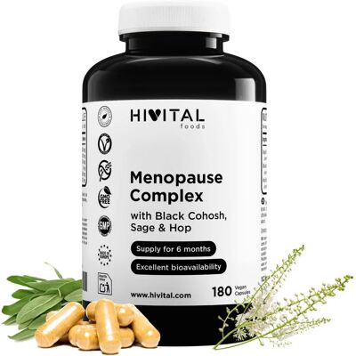 Hivital Menopause Complex 180 cápsulas vegano - Apoyo al equilibrio hormonal Hivital Menopause Complex 180 cápsulas vegano - Apoyo al equilibrio hormonal