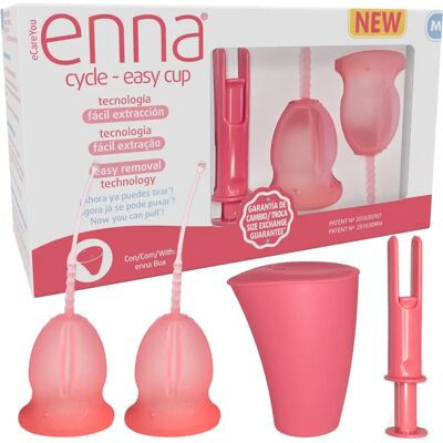 Enna Cycle 2 Menstrualne Kubki Rozmiar M + Aplikator - Kubki Menstruacyjne Enna Cycle 2 Menstrualne Kubki Rozmiar M + Aplikator - Kubki Menstruacyjne