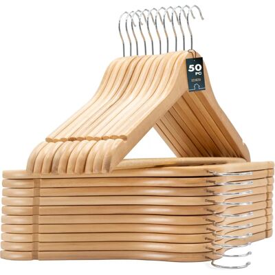 edihome Houten hangers Verpakking 20-50 - Kleding Organiseren edihome Houten hangers Verpakking 20-50 - Kleding Organiseren
