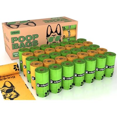 Torby na Psy Edipets - Biodegradowalne, Extra Grube, 540 Sztuk Torby na Psy Edipets - Biodegradowalne, Extra Grube, 540 Sztuk