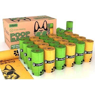 Edipets Biodegradable Dog Poop Bags - 405 Units Edipets Biodegradable Dog Poop Bags - 405 Units