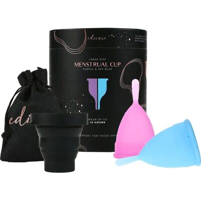 Tazza mestruale in silicone medico EDICARE - Confezione da due - Ecologica Tazza mestruale in silicone medico EDICARE - Confezione da due - Ecologica