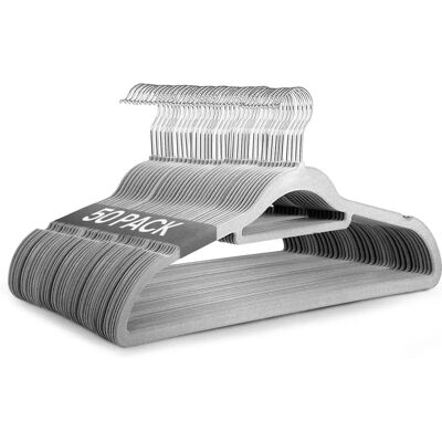 EDIHOME Gray Velvet Clothes Hangers - Clothes Hangers EDIHOME Gray Velvet Clothes Hangers - Clothes Hangers