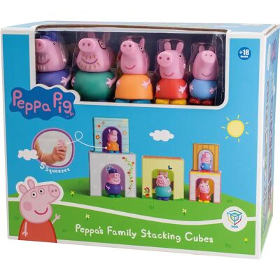 Cubetti Impilabili Peppa Pig con 5 Figure - Blocchi da Costruzione Cubetti Impilabili Peppa Pig con 5 Figure - Blocchi da Costruzione