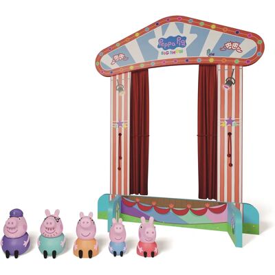 Peppa Pig houten theater - Familiepersonages, 45x45 cm Peppa Pig houten theater - Familiepersonages, 45x45 cm