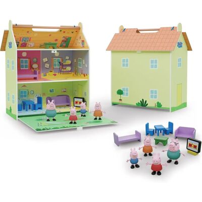 Casa di Legno Peppa Pig - Sala Giochi, Giardino & Personaggi Casa di Legno Peppa Pig - Sala Giochi, Giardino & Personaggi