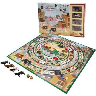 Gioco da Tavolo San Fermin - Oca con Tori e Dadi Gioco da Tavolo San Fermin - Oca con Tori e Dadi