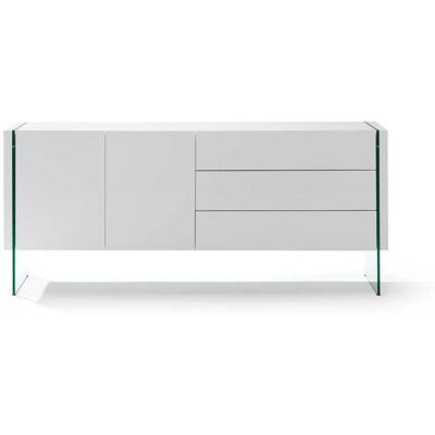 Aparador Sicilia de Momma Home Blanco Brillo - Mueble de Salón Aparador Sicilia de Momma Home Blanco Brillo - Mueble de Salón