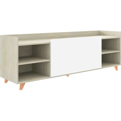 Momma Home - Mueble TV Roble y Blanco - Muebles Modernos para Sala Momma Home - Mueble TV Roble y Blanco - Muebles Modernos para Sala