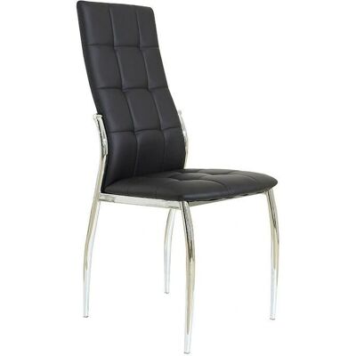 Momma Home Silla de Comedor Moderna Cami - Negro Plata - Montaje Fácil Momma Home Silla de Comedor Moderna Cami - Negro Plata - Montaje Fácil