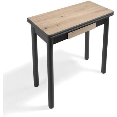 Momma Home Table de Cuisine Pompeya Black - 80x40/80x78cm - Publicité Momma Home Table de Cuisine Pompeya Black - 80x40/80x78cm - Publicité