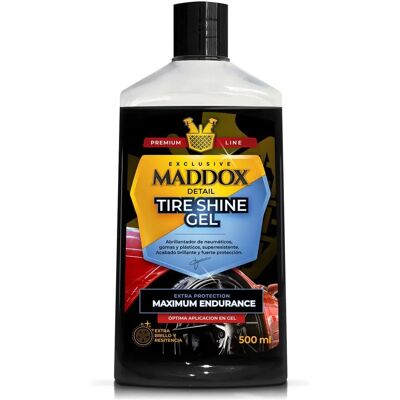 Maddox Detail - Gel Brillo Pneu 500ml - Gel Brillo Pneu - Brillo potente para neumáticos, Hidratador de plásticos y gomas, Protección UV Maddox Detail - Gel Brillo Pneu 500ml - Gel Brillo Pneu - Brillo potente para neumáticos, Hidratador de plásticos y gomas, Protección UV