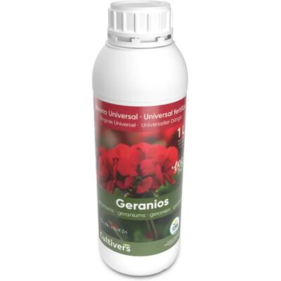 CULTIVERS Organischer Flüssigdünger für Geranien - Düngemittel 1L CULTIVERS Organischer Flüssigdünger für Geranien - Düngemittel 1L