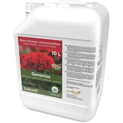 CULTIVERS Fertilizante Líquido Orgánico para Geranios 10L - Alimento para Plantas CULTIVERS Fertilizante Líquido Orgánico para Geranios 10L - Alimento para Plantas