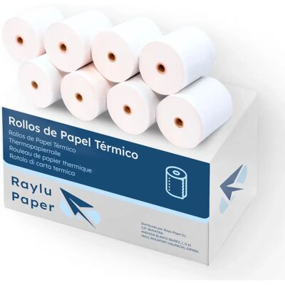 RAYLU PAPER Rouleaux de Papier Thermique Premium - 10 Rouleaux 57x55mm - Publicité RAYLU PAPER Rouleaux de Papier Thermique Premium - 10 Rouleaux 57x55mm - Publicité