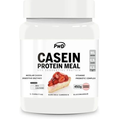 Refrigerio de proteína de caseína de queso con fresa - Comida proteica Refrigerio de proteína de caseína de queso con fresa - Comida proteica