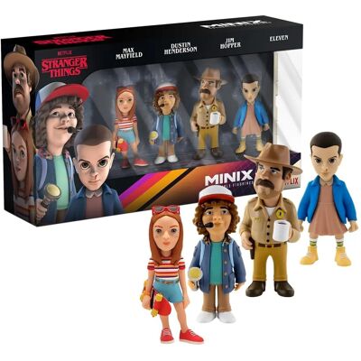 Minix Stranger Things - Pack 4 Figurines - 7cm - Eleven, Dustin, Hopper, Max Minix Stranger Things - Pack 4 Figurines - 7cm - Eleven, Dustin, Hopper, Max