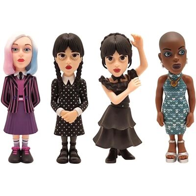 Figurines Minix Wednesday - 4pcs, 7cm - Jouets de Collection - Publicité Figurines Minix Wednesday - 4pcs, 7cm - Jouets de Collection - Publicité