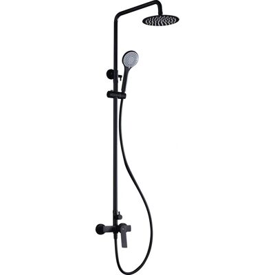Conjunto de Ducha Negra Mate MICE - Ajustable, Latón, Cabezal de 20cm Conjunto de Ducha Negra Mate MICE - Ajustable, Latón, Cabezal de 20cm