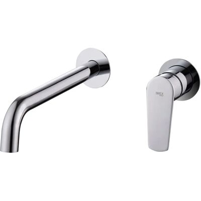 IMEX Mezclador de lavabo empotrado de latón - Líneas curvas - Elegancia en baño IMEX Mezclador de lavabo empotrado de latón - Líneas curvas - Elegancia en baño