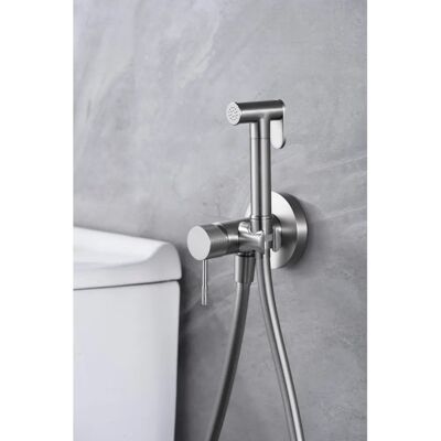 Robinet Monocommande pour Bidet - Nickel brossé - Montage mural - Robinet moderne - Publicité Robinet Monocommande pour Bidet - Nickel brossé - Montage mural - Robinet moderne - Publicité