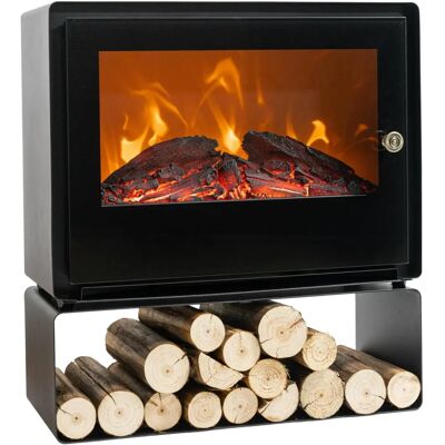 PURLINE Modèle CHE-710 Cheminée électrique avec étagère - Cheminée - Publicité PURLINE Modèle CHE-710 Cheminée électrique avec étagère - Cheminée - Publicité