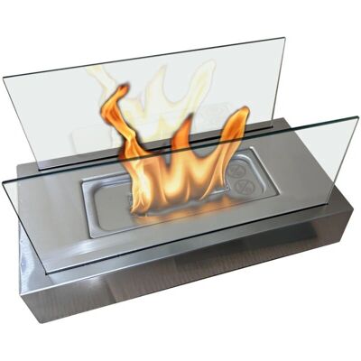 Purline - Chimenea de etanol con dos pantallas de cristal templado - Moderno diseño rectangular Purline - Chimenea de etanol con dos pantallas de cristal templado - Moderno diseño rectangular