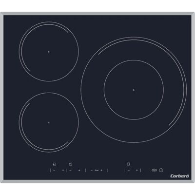 Corberó CCIM3FBS324 Fogão de indução preto de 3 zonas - Induction hob Corberó CCIM3FBS324 Fogão de indução preto de 3 zonas - Induction hob