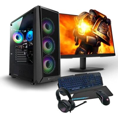 PC Racing PC Gaming AMD Ryzen 5 4500/4500G - Monitor 24" FullHD - Combo Gaming PC Racing PC Gaming AMD Ryzen 5 4500/4500G - Monitor 24" FullHD - Combo Gaming