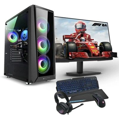 PC Racing Cosmo Gaming AMD Ryzen 5 5600G - 24" FullHD + Monitor + Teclado + Ratón PC Racing Cosmo Gaming AMD Ryzen 5 5600G - 24" FullHD + Monitor + Teclado + Ratón