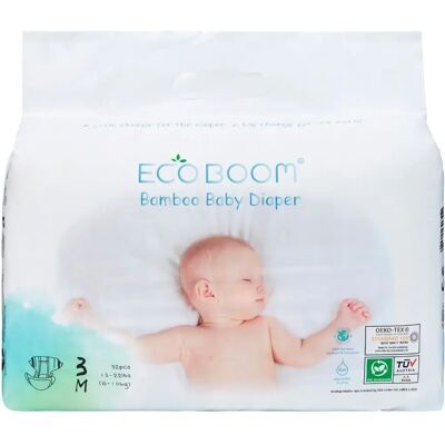 Eco Boom Modelo 3/M Pañales de Bambú - Pañales Eco Boom Modelo 3/M Pañales de Bambú - Pañales
