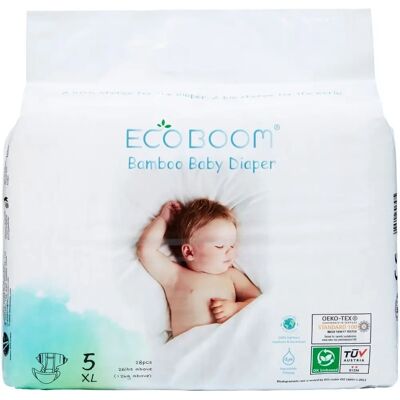 Eco Boom Pañales de Bambú Natural Talla 5/XL - Pañales Eco Boom Pañales de Bambú Natural Talla 5/XL - Pañales