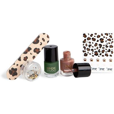 Conjunto Wild Safari da Magic Studio - Kit de Arte para Unhas com Adesivos & Acessórios Conjunto Wild Safari da Magic Studio - Kit de Arte para Unhas com Adesivos & Acessórios