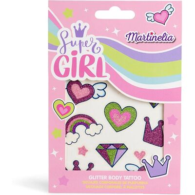 Martinelia Super Girl Glitter Body Tatto - Temporäres Tattoo-Set für Kinder Martinelia Super Girl Glitter Body Tatto - Temporäres Tattoo-Set für Kinder