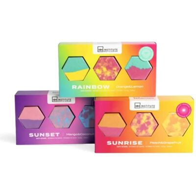 IDC Institute Bath Bombs Pack - Sunset, Rainbow, Sunrise - Bath Bombs IDC Institute Bath Bombs Pack - Sunset, Rainbow, Sunrise - Bath Bombs