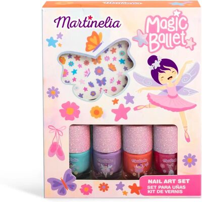 Kit de Nail Art Ballet Magique Martinelia - Vernis et Autocollants pour Enfants - Publicité Kit de Nail Art Ballet Magique Martinelia - Vernis et Autocollants pour Enfants - Publicité