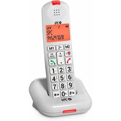 SPC Comfort Kairo Telefone sem fio para idosos, botões grandes, som amplificado, compatível com aparelhos auditivos, bloqueio de chamadas - Telefone fixo SPC Comfort Kairo Telefone sem fio para idosos, botões grandes, som amplificado, compatível com aparelhos auditivos, bloqueio de chamadas - Telefone fixo