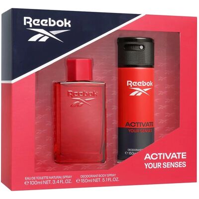 Reebok Activate Your Senses Set - Desodorante & Água de Colônia para Homens Reebok Activate Your Senses Set - Desodorante & Água de Colônia para Homens