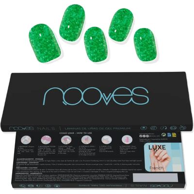 Nooves Jade Glitter Glam Feuilles d'Ongles en Gel - Vert - 20 U - Publicité Nooves Jade Glitter Glam Feuilles d'Ongles en Gel - Vert - 20 U - Publicité