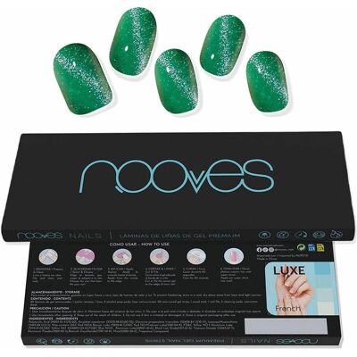 Nooves Jade Glass Premium Glam Feuilles Gel Vernis - Vert - 20 U - Type de Produit - Publicité Nooves Jade Glass Premium Glam Feuilles Gel Vernis - Vert - 20 U - Type de Produit - Publicité