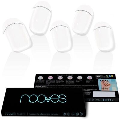 Feuilles d'ongles en gel French Luxe Nooves - 20 pièces Feuilles d'ongles en gel French Luxe Nooves - 20 pièces