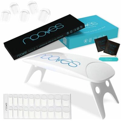Ensemble de Manucure Nooves Feuilles de Gel Français - 5 Pièces - Publicité Ensemble de Manucure Nooves Feuilles de Gel Français - 5 Pièces - Publicité