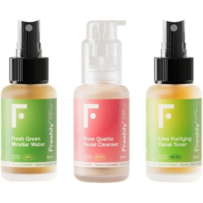 Conjunto de Mini Limpadores da Freshly Cosmetics Conjunto de Mini Limpadores da Freshly Cosmetics