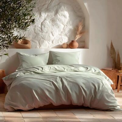 GAMUSI - Funda nórdica lisa - 100% algodão - 150x220 cm - Conjunto de cama GAMUSI - Funda nórdica lisa - 100% algodão - 150x220 cm - Conjunto de cama