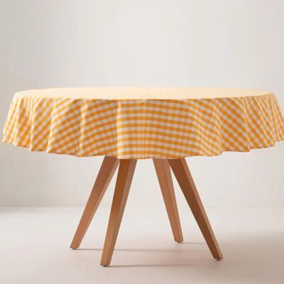 GAMUSI - Mantel antimanchas - Amarelo - Xadrez vichy - Tablecloth GAMUSI - Mantel antimanchas - Amarelo - Xadrez vichy - Tablecloth