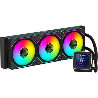 Refroidisseur Liquide ABYSM Oceanic LCD 360 ARGB - Tout-en-un, Noir, 12cm - Publicité Refroidisseur Liquide ABYSM Oceanic LCD 360 ARGB - Tout-en-un, Noir, 12cm - Publicité