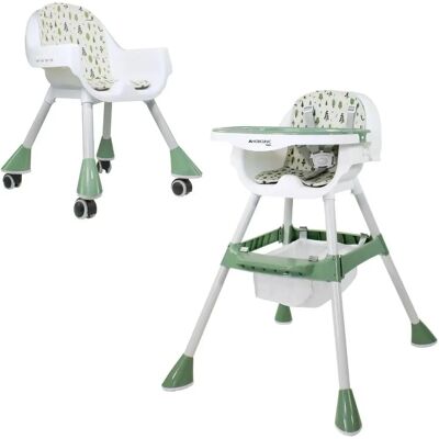 MOBICLINIC Forest Sedia Alta - 2 in 1 Regolabile, Ruote 360° MOBICLINIC Forest Sedia Alta - 2 in 1 Regolabile, Ruote 360°