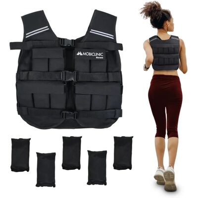 MOBICLINIC Gilet Peso 10kg Regolabile - Traspirante & Riflettente MOBICLINIC Gilet Peso 10kg Regolabile - Traspirante & Riflettente