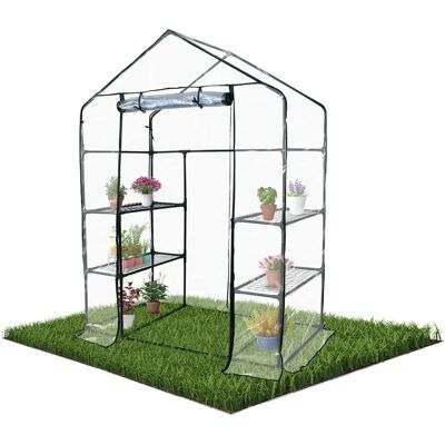 Mobiclinic üvegház polcokkal - 143x73x195 cm - Vízálló PVC Mobiclinic üvegház polcokkal - 143x73x195 cm - Vízálló PVC